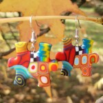 Boucles d'oreilles en argile polymère