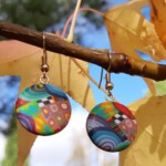 Boucles d'oreilles en argile polymère